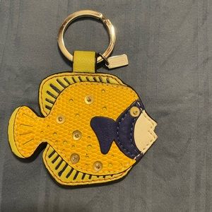 Coach fish keychain in good condition